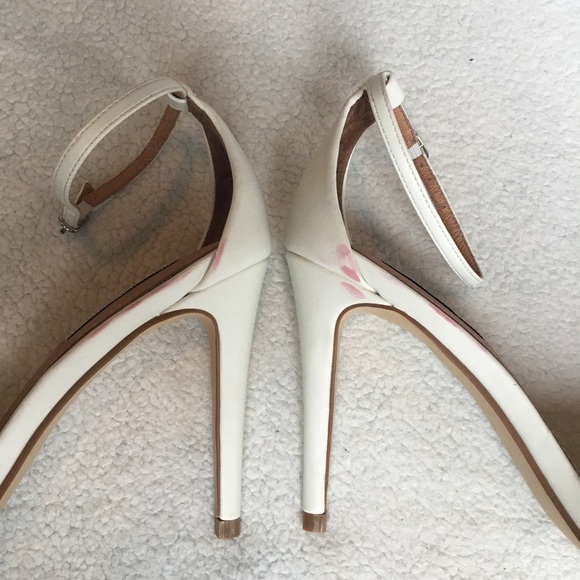 Steve Madden White Stecy Heels Sandals - Picture 7 of 8